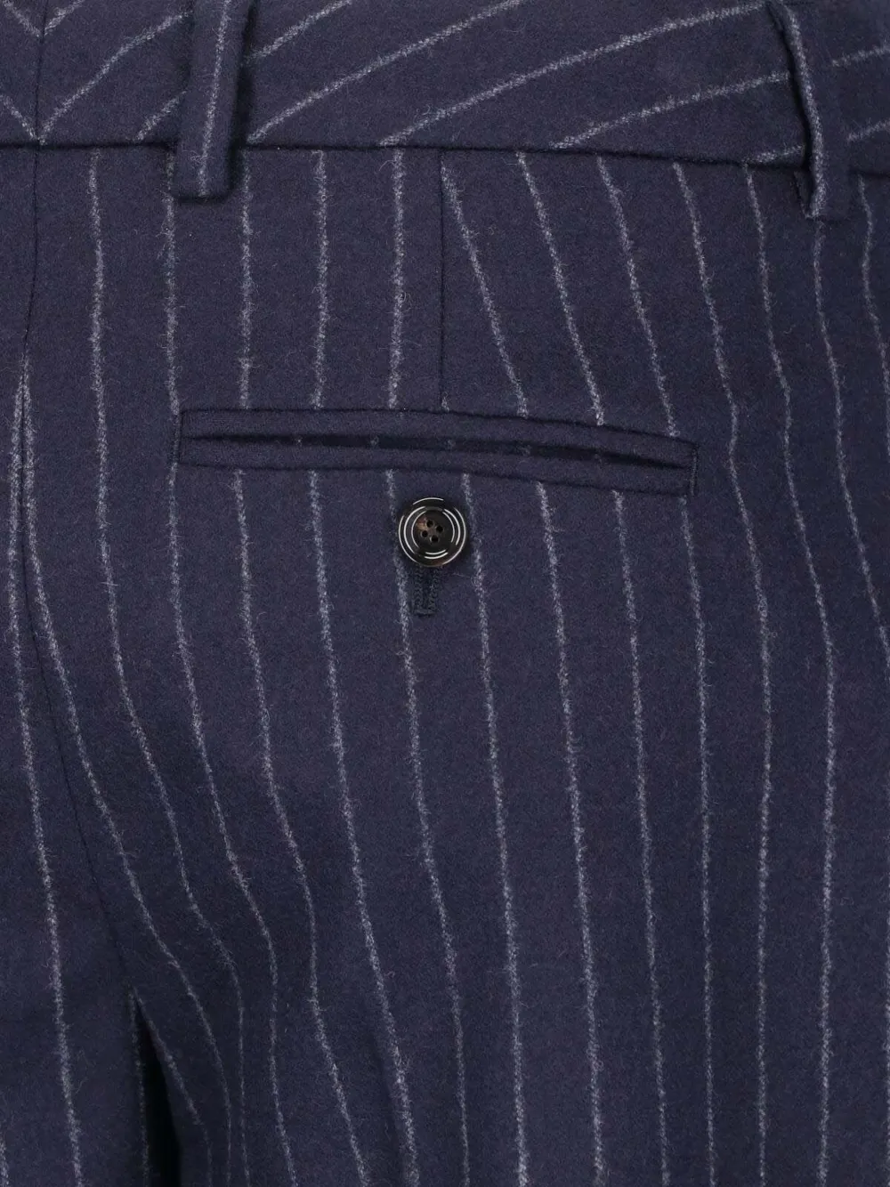 Lardini Pinstripe-pattern Pleated Trousers in Blue, view 4