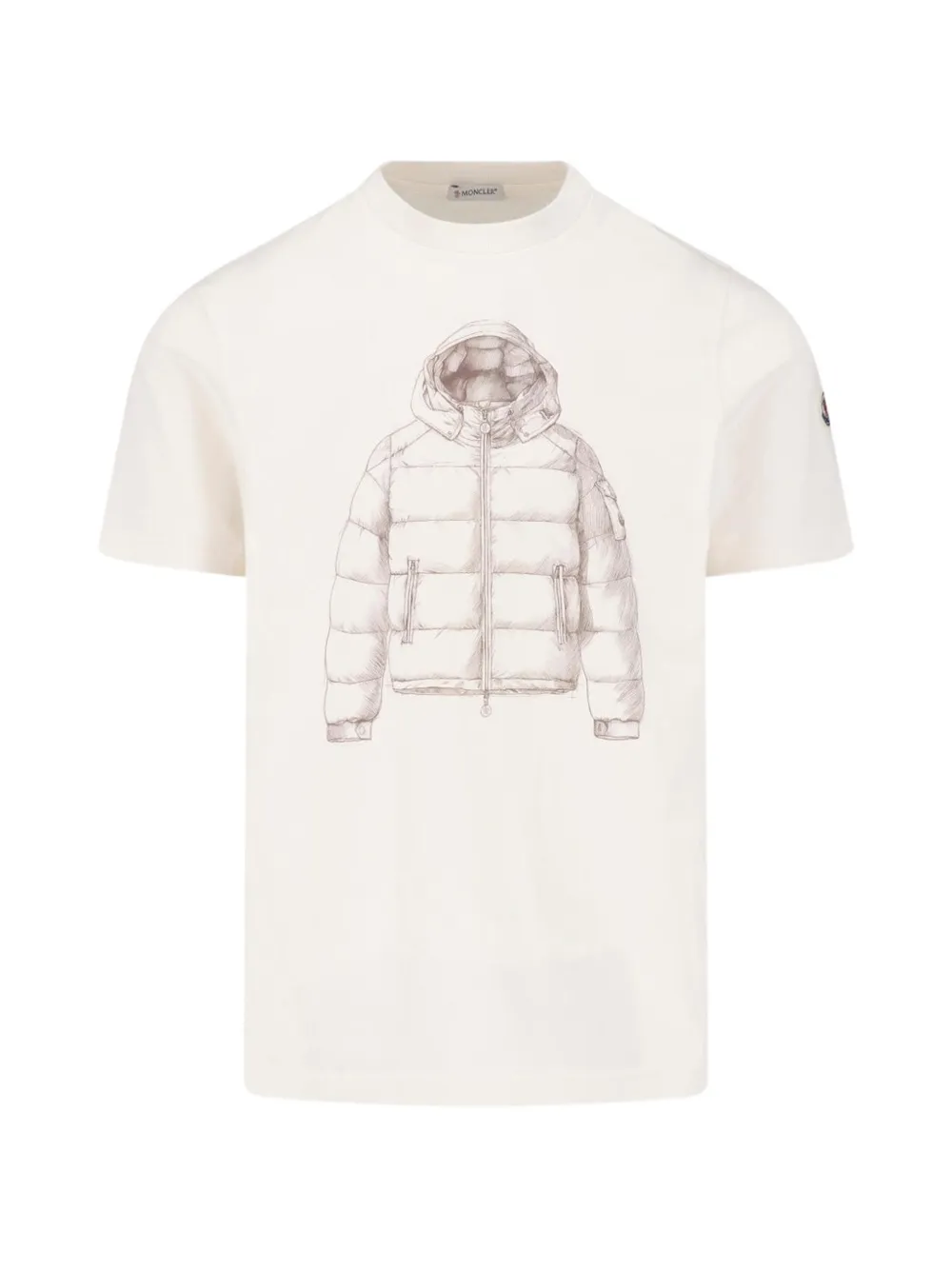 Moncler jacket-sketch logo-patch t-shirt
