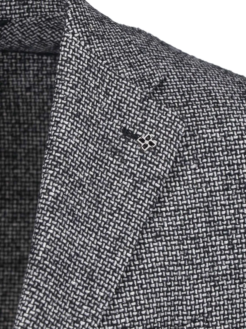Tagliatore Geweven blazer met enkele rij knopen Grijs
