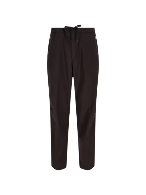 Laminar drawstring straight-leg trousers