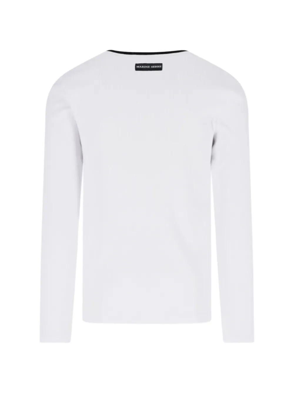 Marine Serre Moon ribbed-knit T-shirt Wit