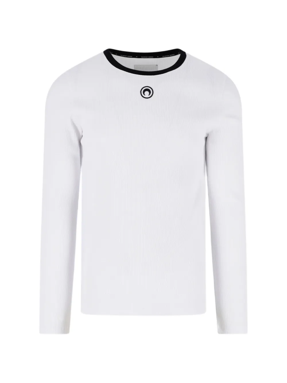 Marine Serre Moon ribbed-knit T-shirt Wit