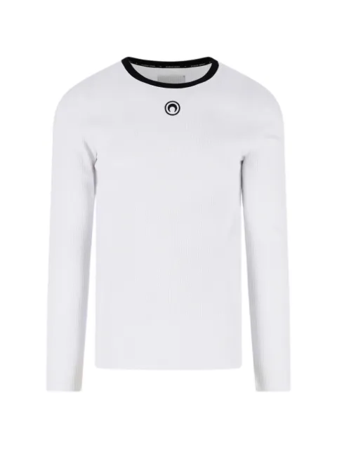 Marine Serre Moon ribbed-knit T-shirt