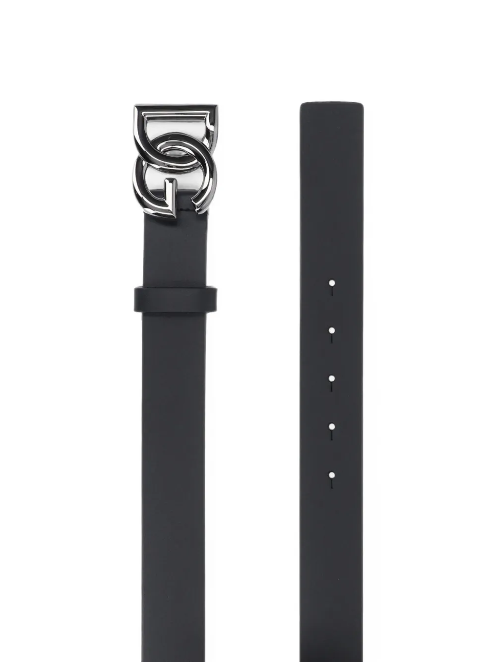 Dolce & Gabbana DG-logo leather belt Zwart