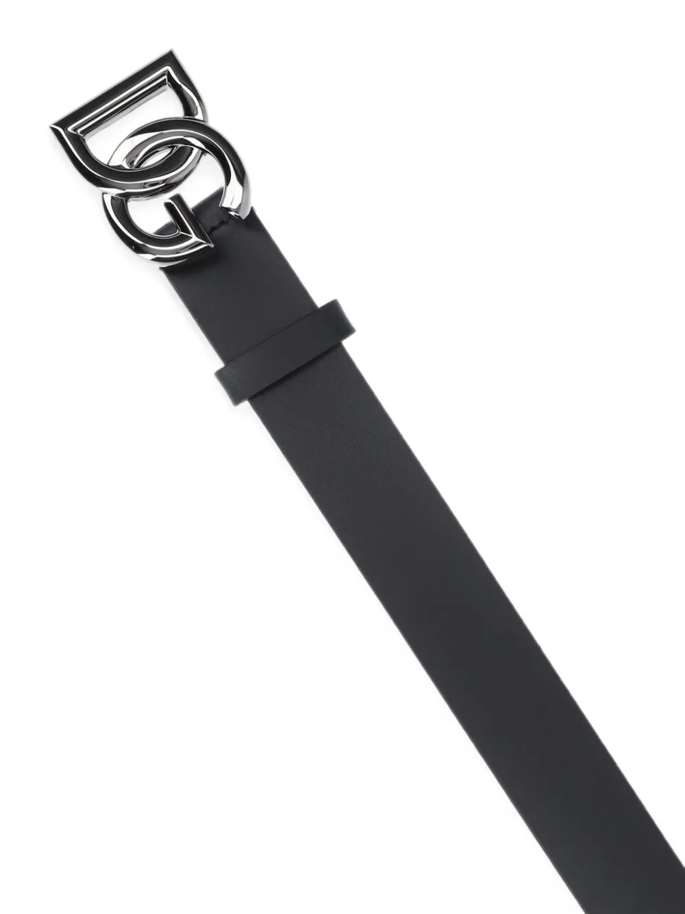 Dolce & Gabbana DG-logo leather belt Zwart