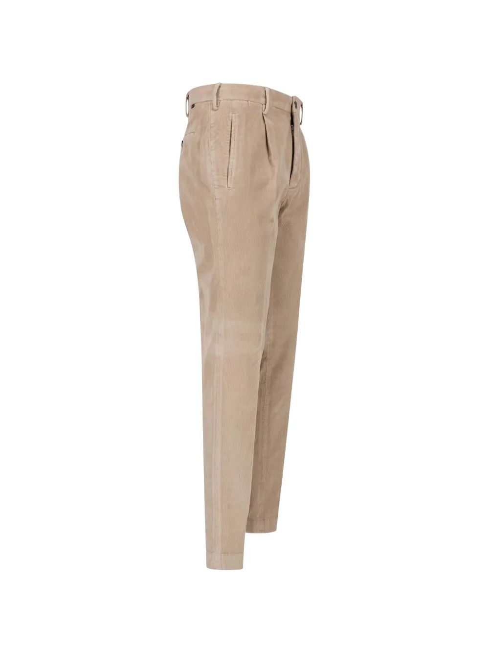 Incotex pleated corduroy trousers Beige