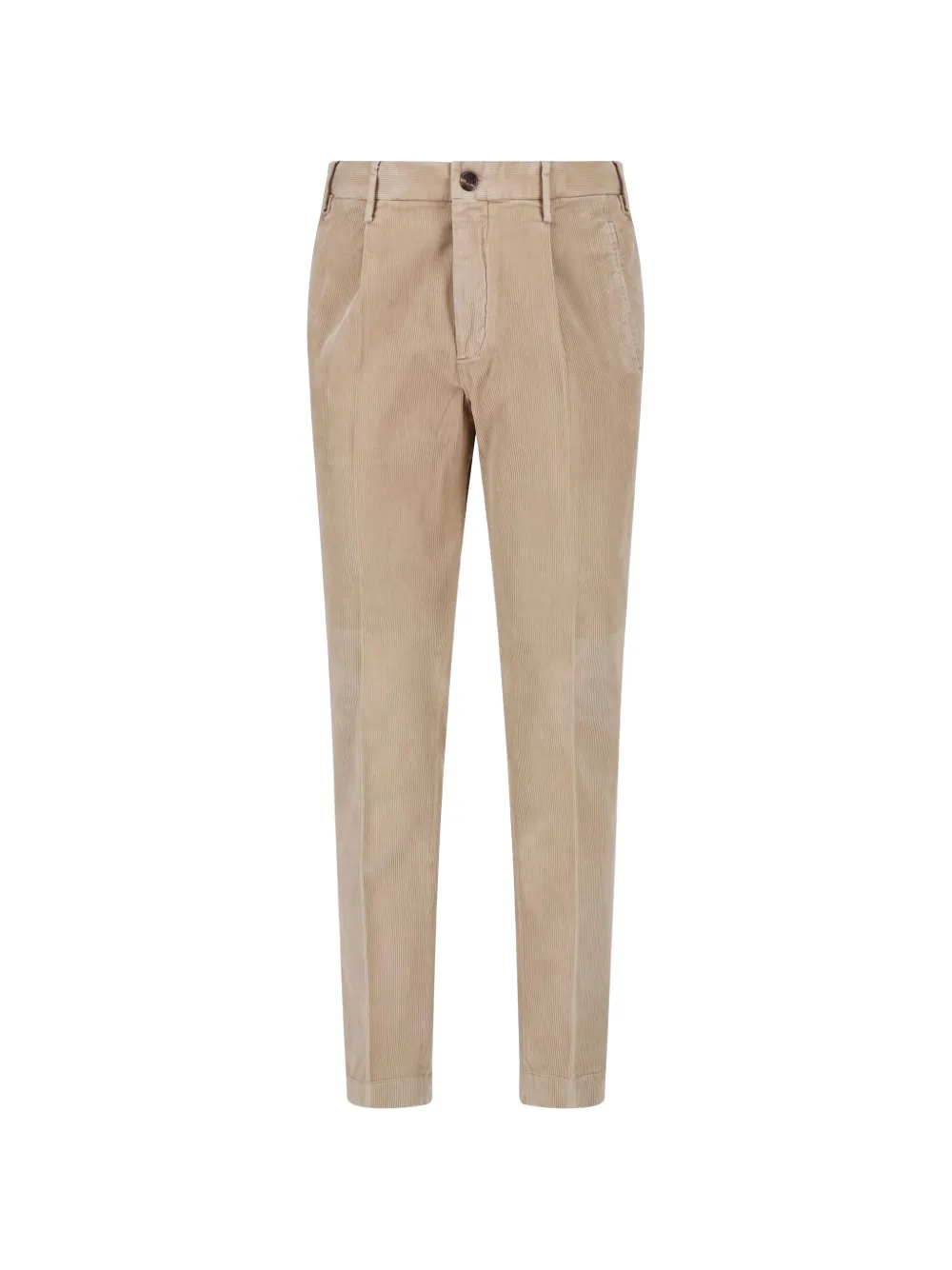 Incotex pleated corduroy trousers Beige