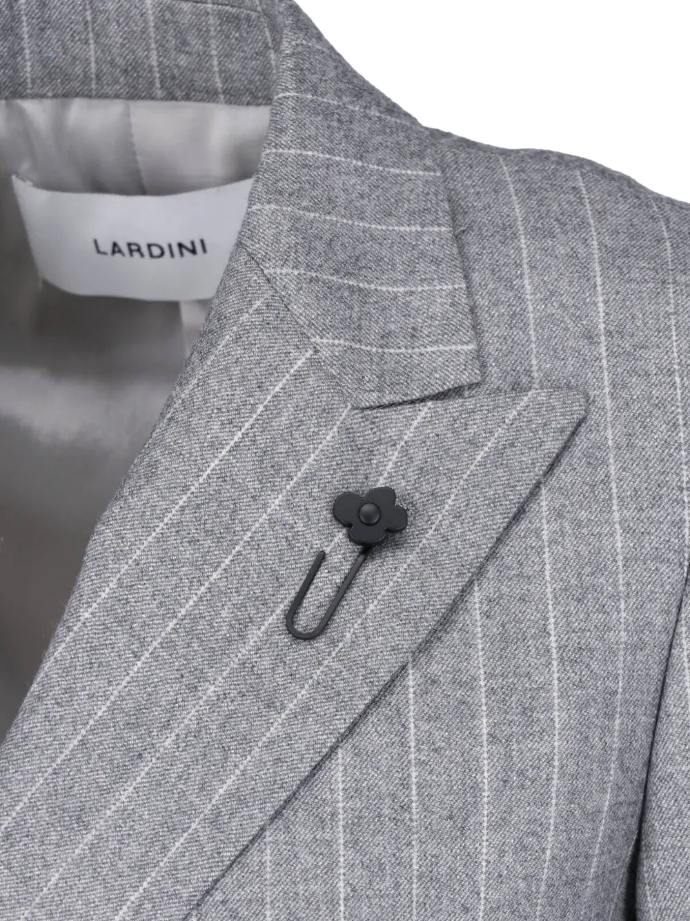 Lardini pinstripe double-breast blazer Grijs
