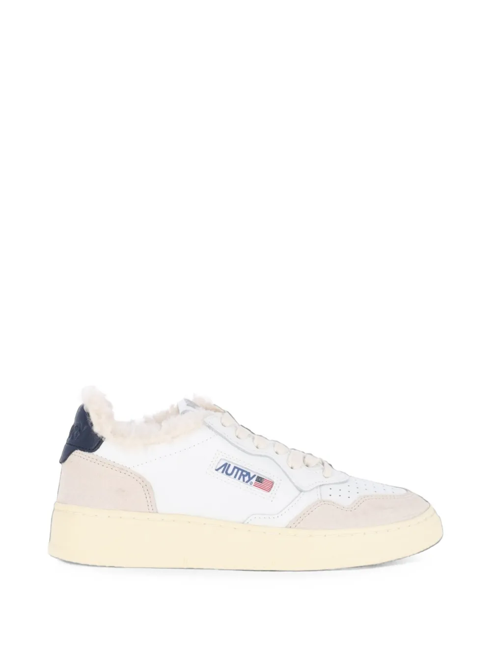 Autry Medalist shearling-lined sneakers - Bianco
