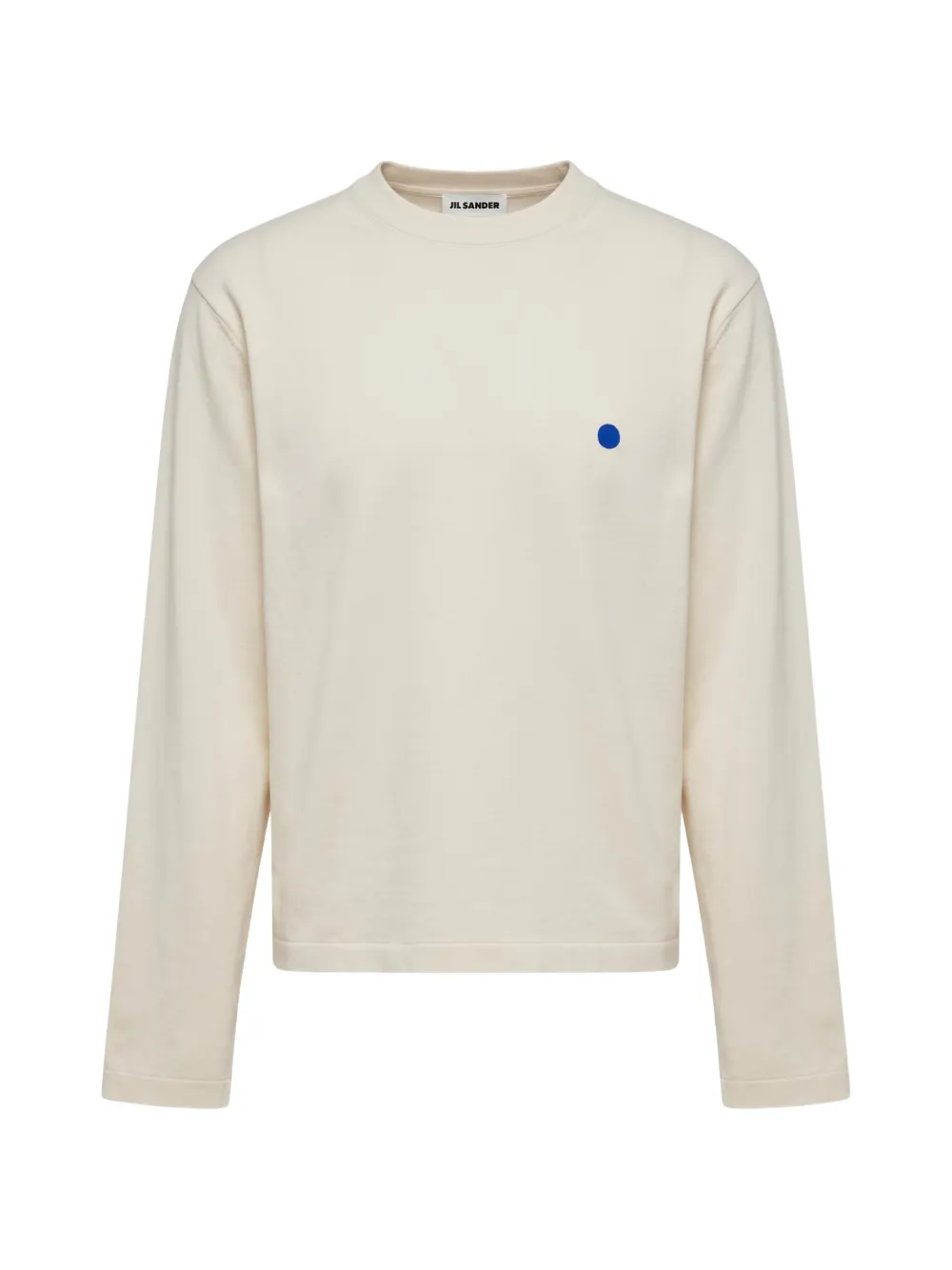 Jil Sander dot-embroidery long-sleeve T-shirt Beige