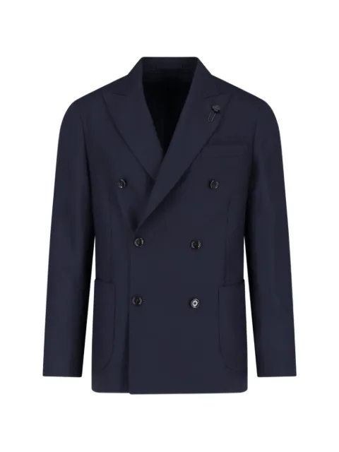 Lardini double-breasted virgin wool jacket