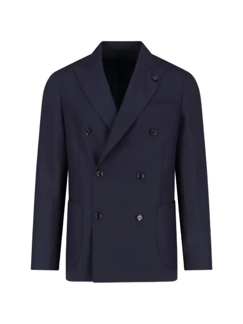 Lardini double-breasted virgin wool jacket
