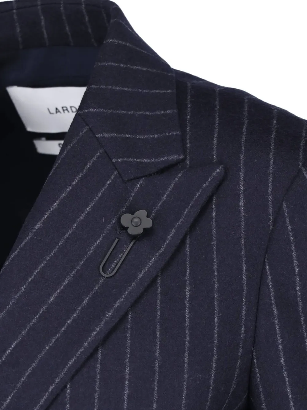 Lardini Blazer met krijtstreep en dubbele rij knopen Blauw