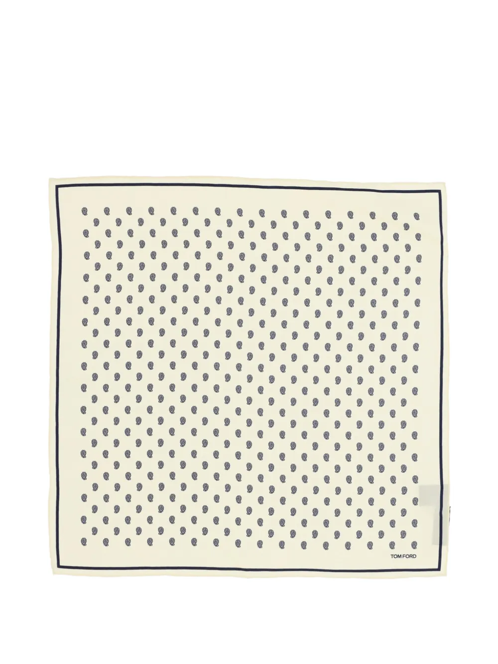 TOM FORD paisley-print silk pocket square - Bianco