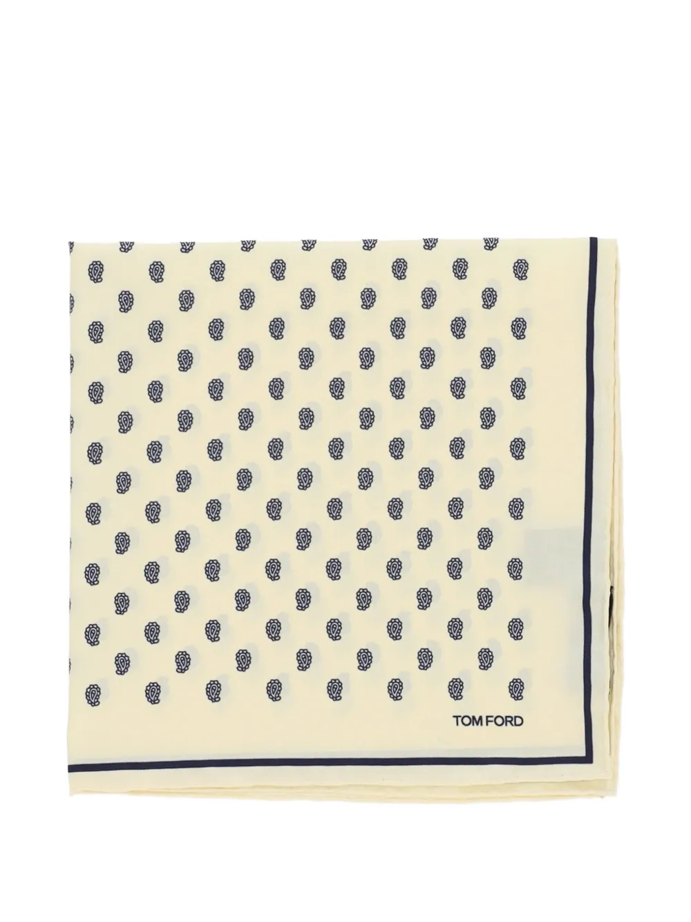 TOM FORD Pochet met paisley-print Wit