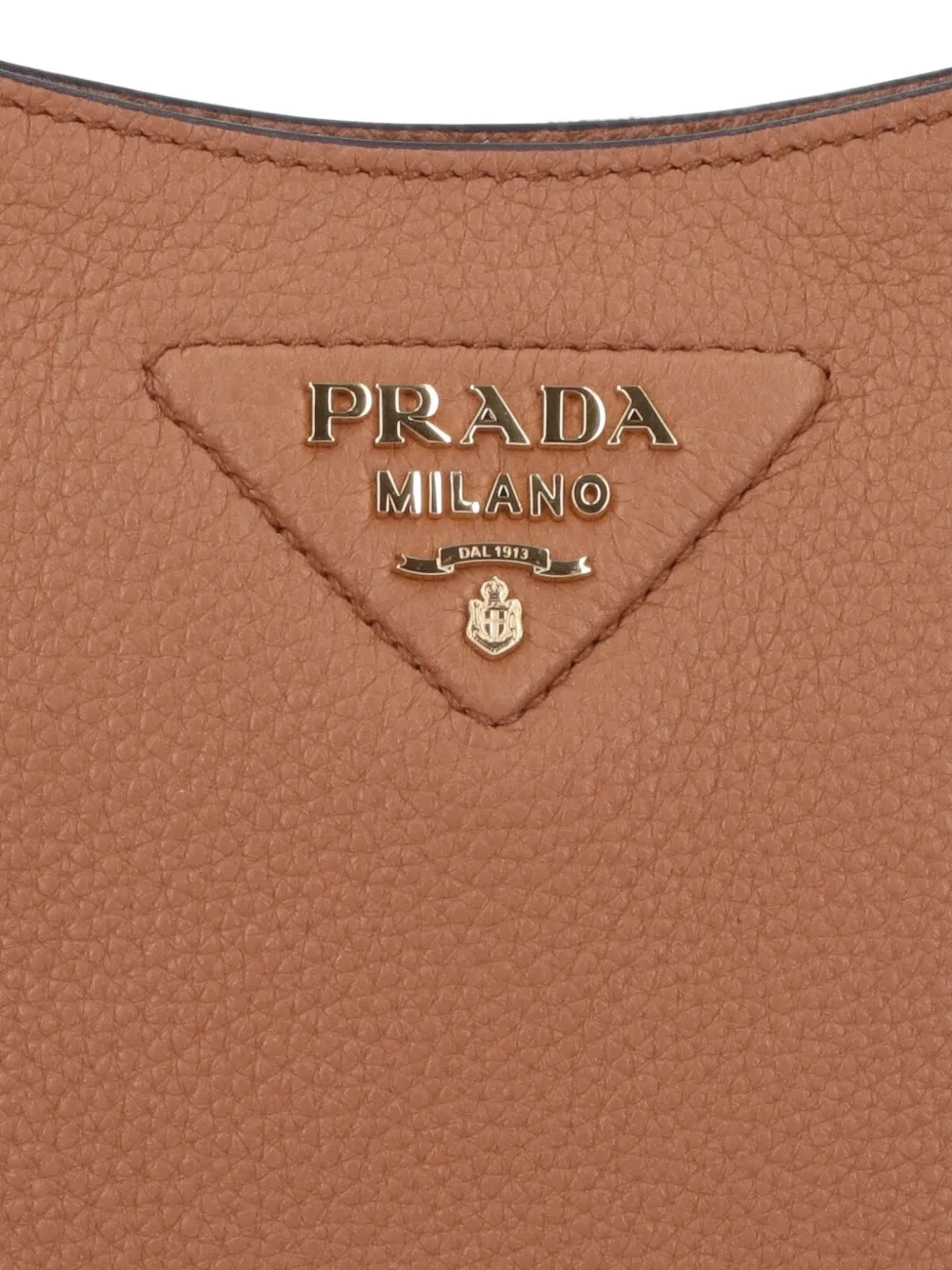 Prada Kleine leren schoudertas Bruin