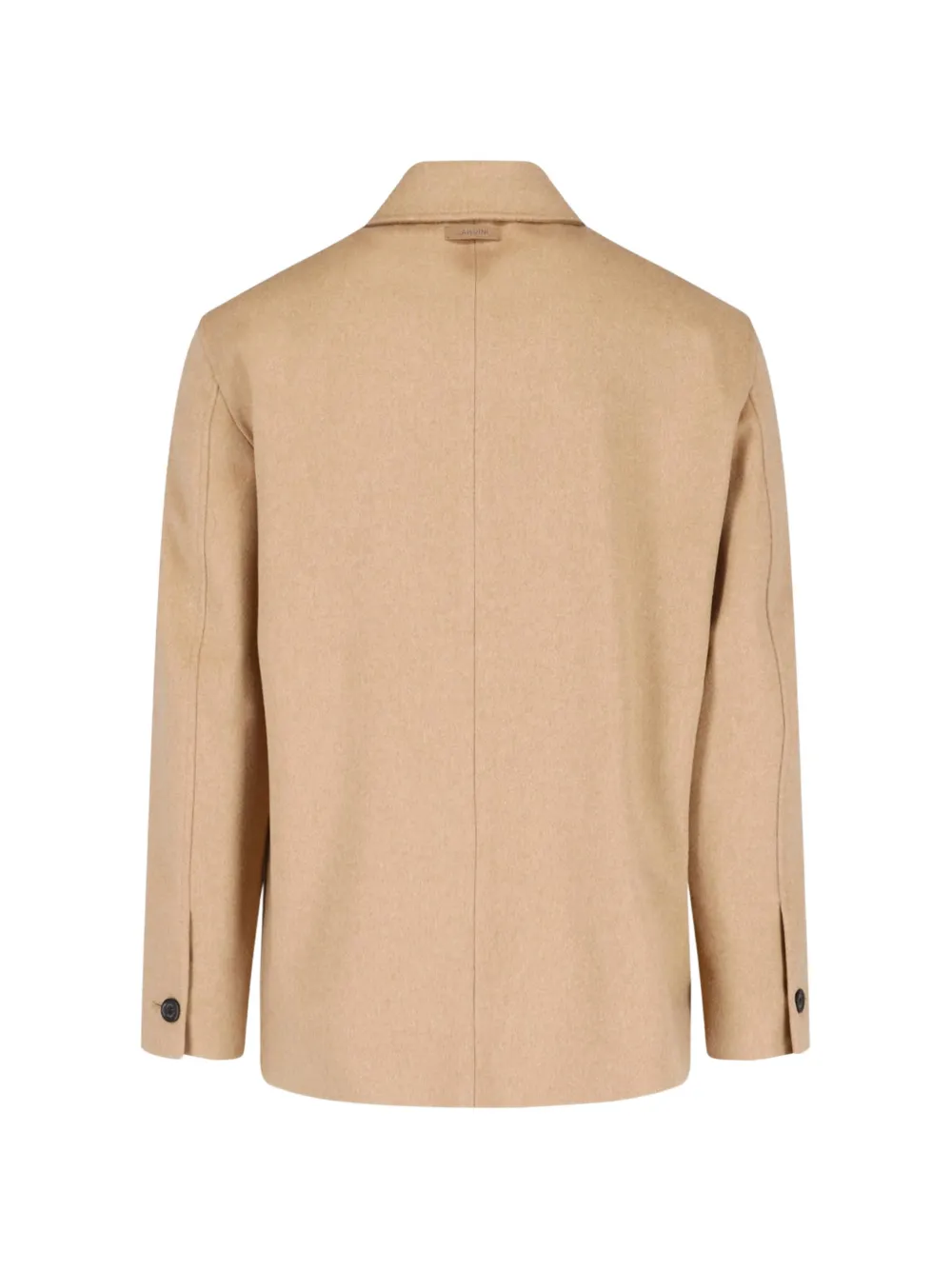 Lardini Wollen jas met rits Bruin