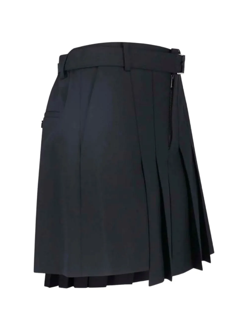 sacai Mini-plooirok met ceintuur Zwart