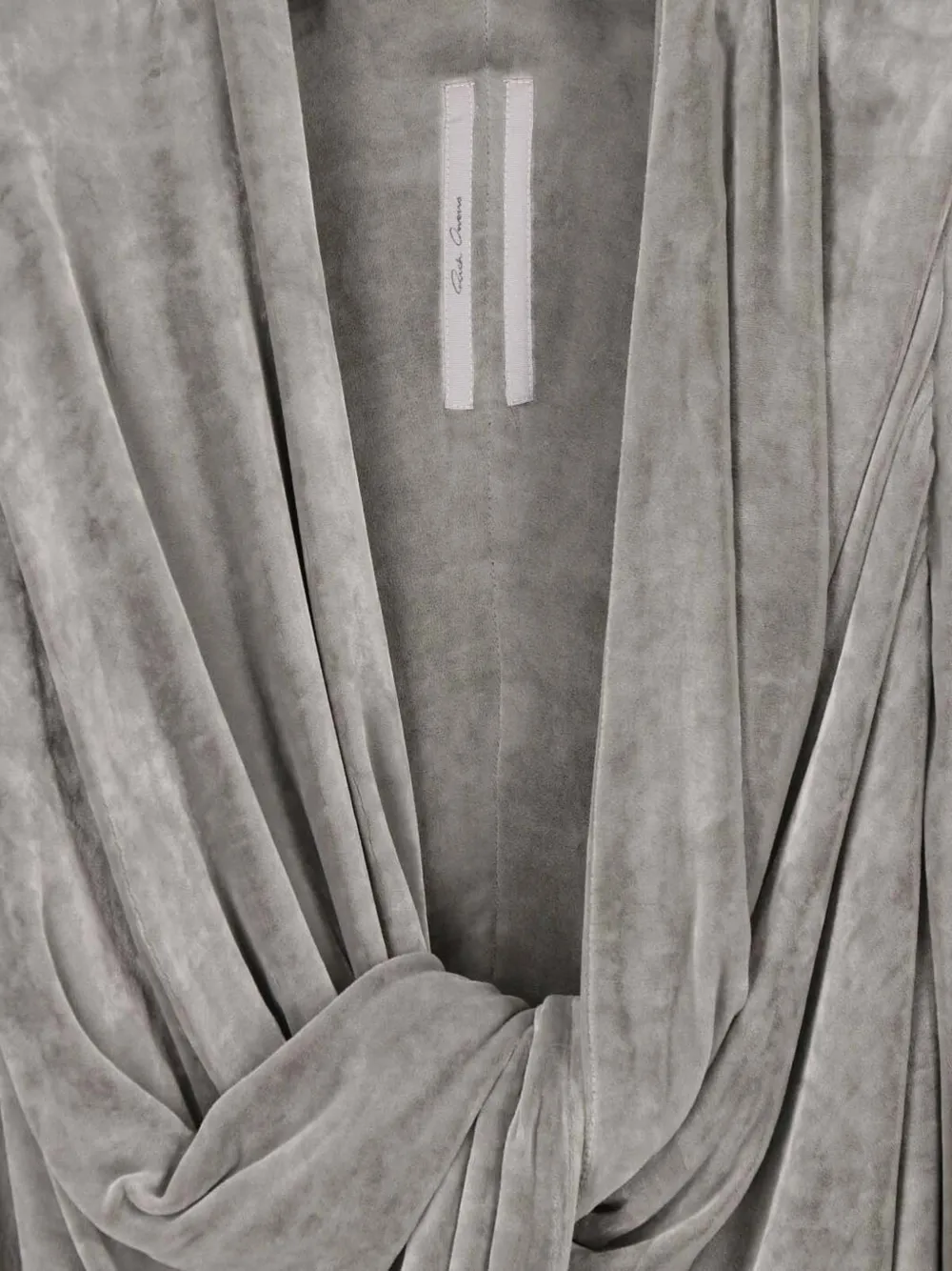 Rick Owens knot-detail long-sleeve top Grijs