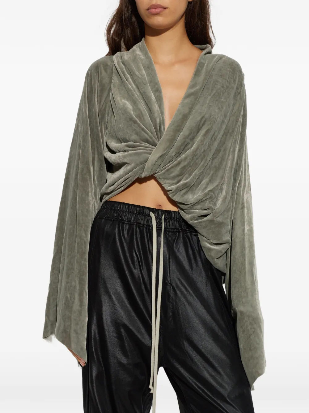 Rick Owens Top met geknoopt detail Grijs