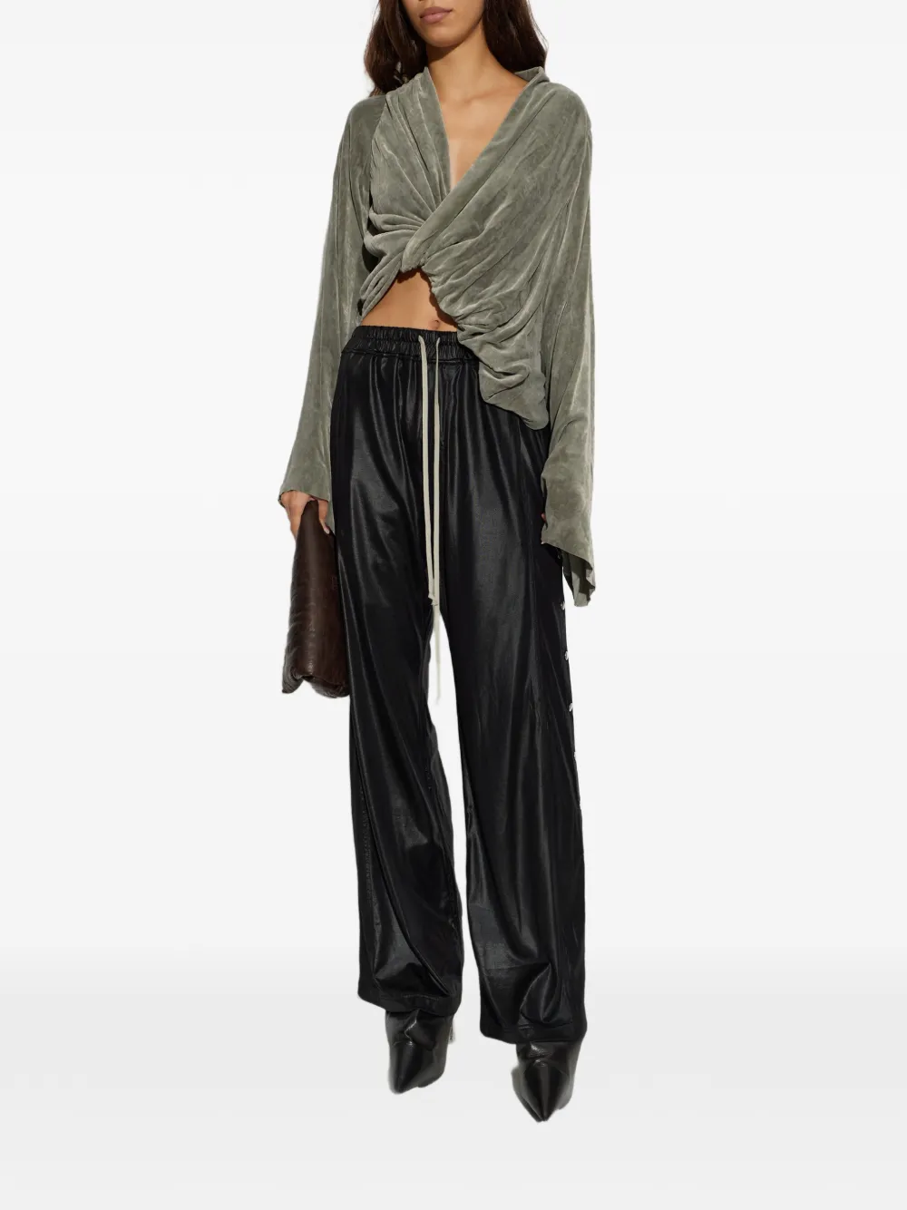 Rick Owens Top met geknoopt detail Grijs