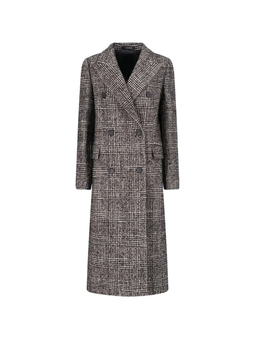 Tagliatore check double-breasted coat - Nero