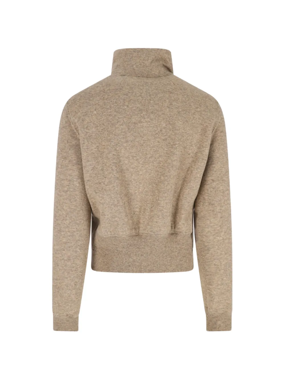 Rick Owens Tower Bauhaus trui met trechterhals en asymmetrische rits Beige