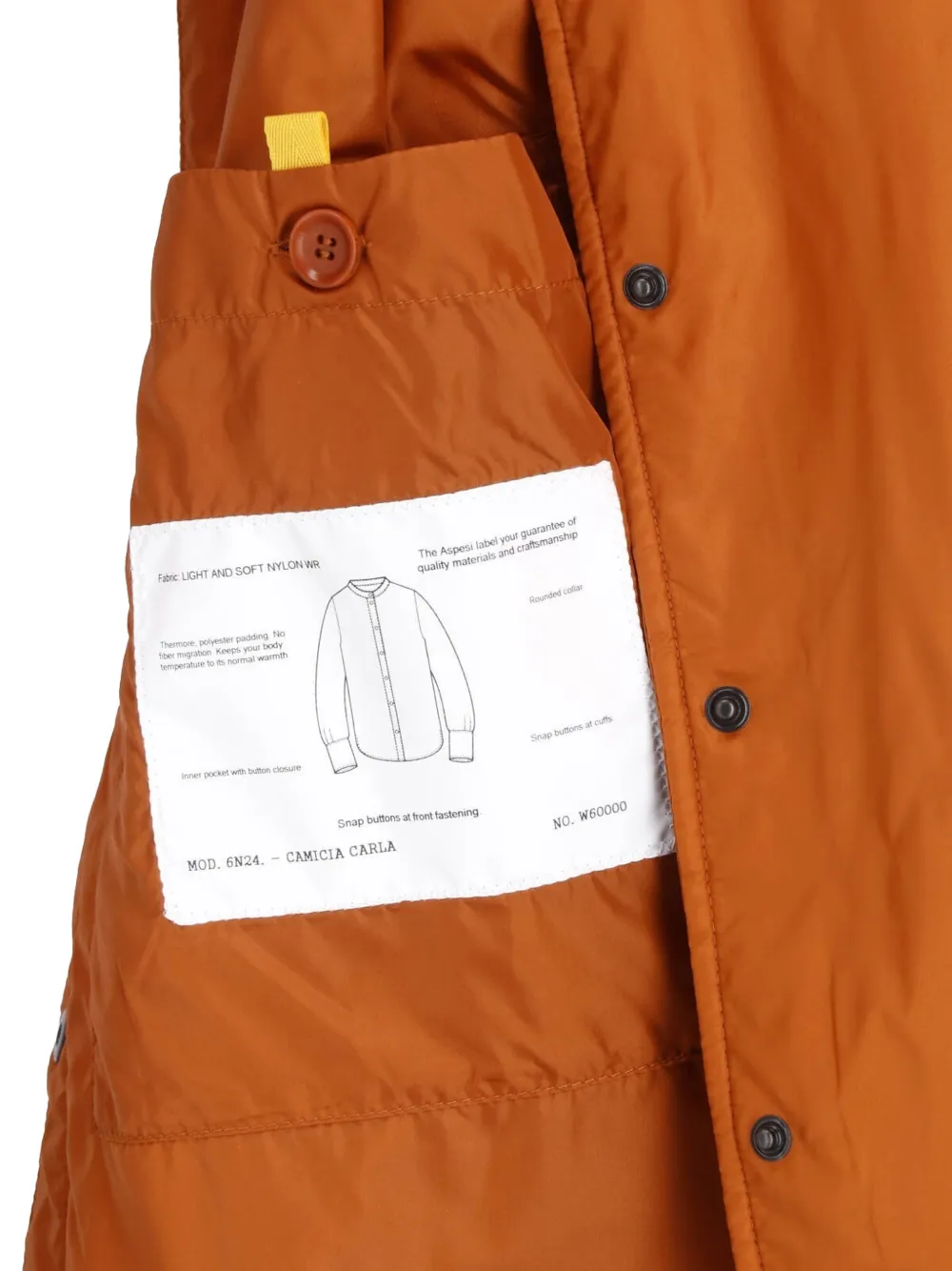 ASPESI Button-up jack Oranje