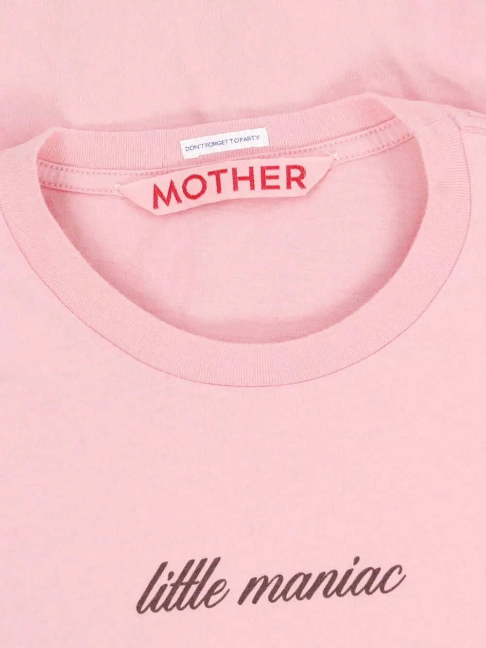 MOTHER The Boxy Goodie T-shirt met slogan-print Roze