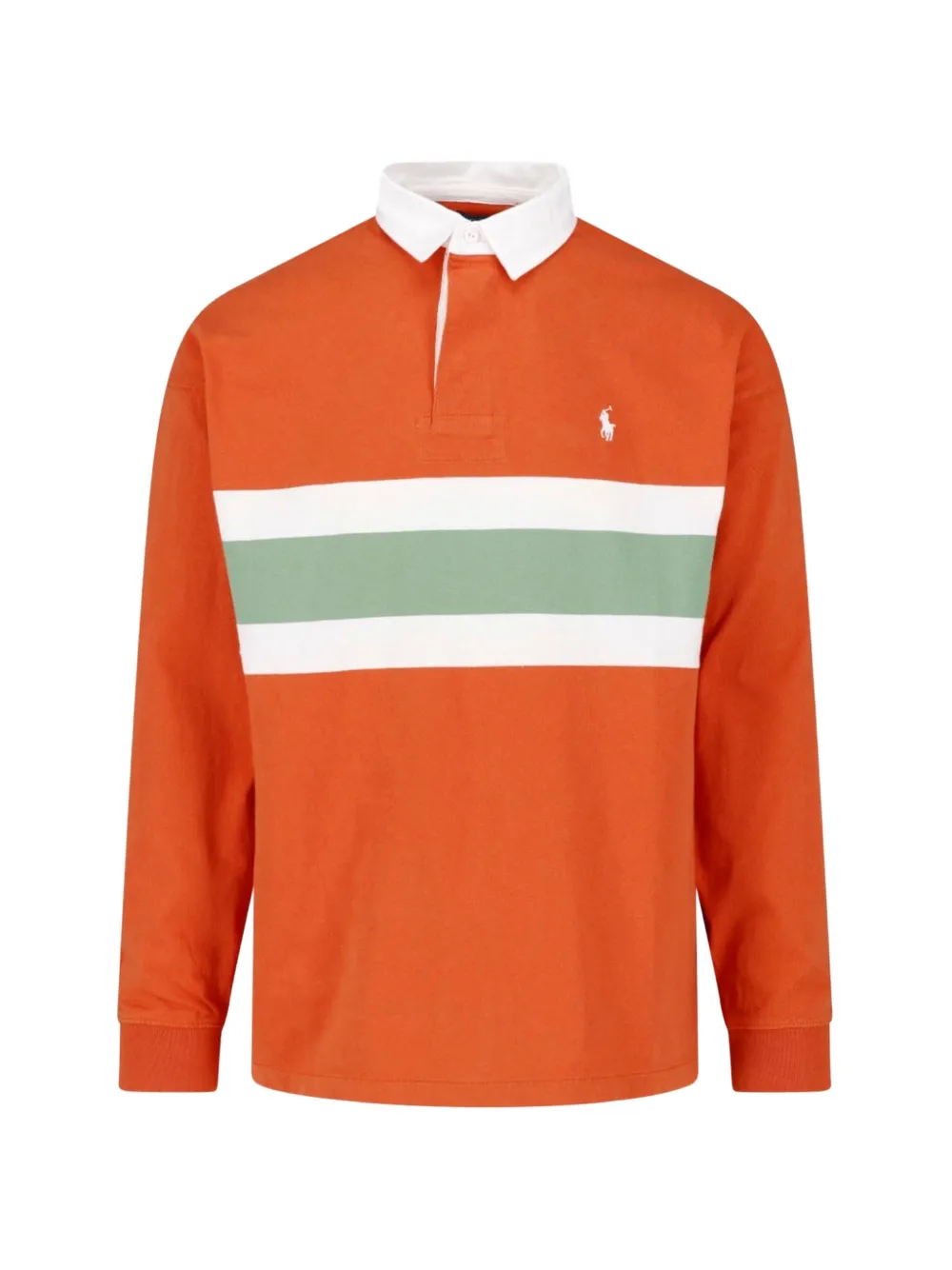 Polo Ralph Lauren Big Fit striped jersey rugby shirt - Arancione