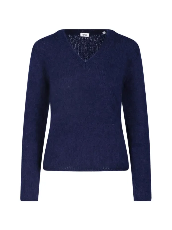 ASPESI V-neck Jumper in Blue
