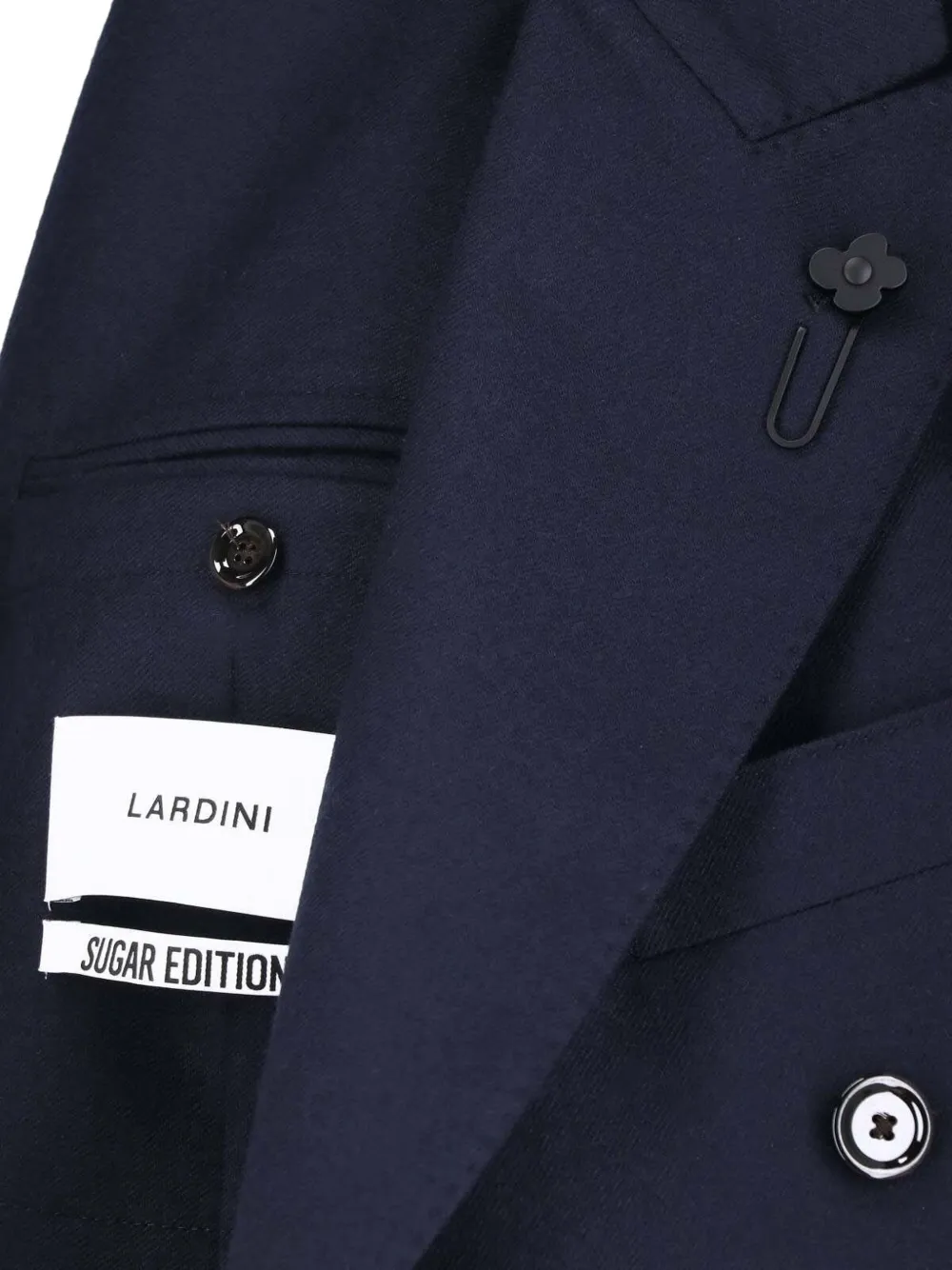 Lardini double-breasted peak-lapel suit jacket Blauw