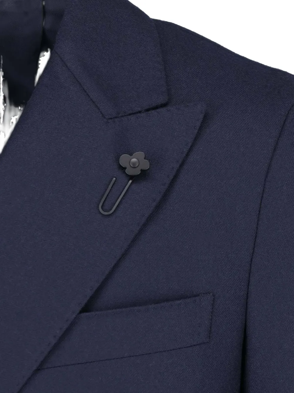 Lardini double-breasted peak-lapel suit jacket Blauw