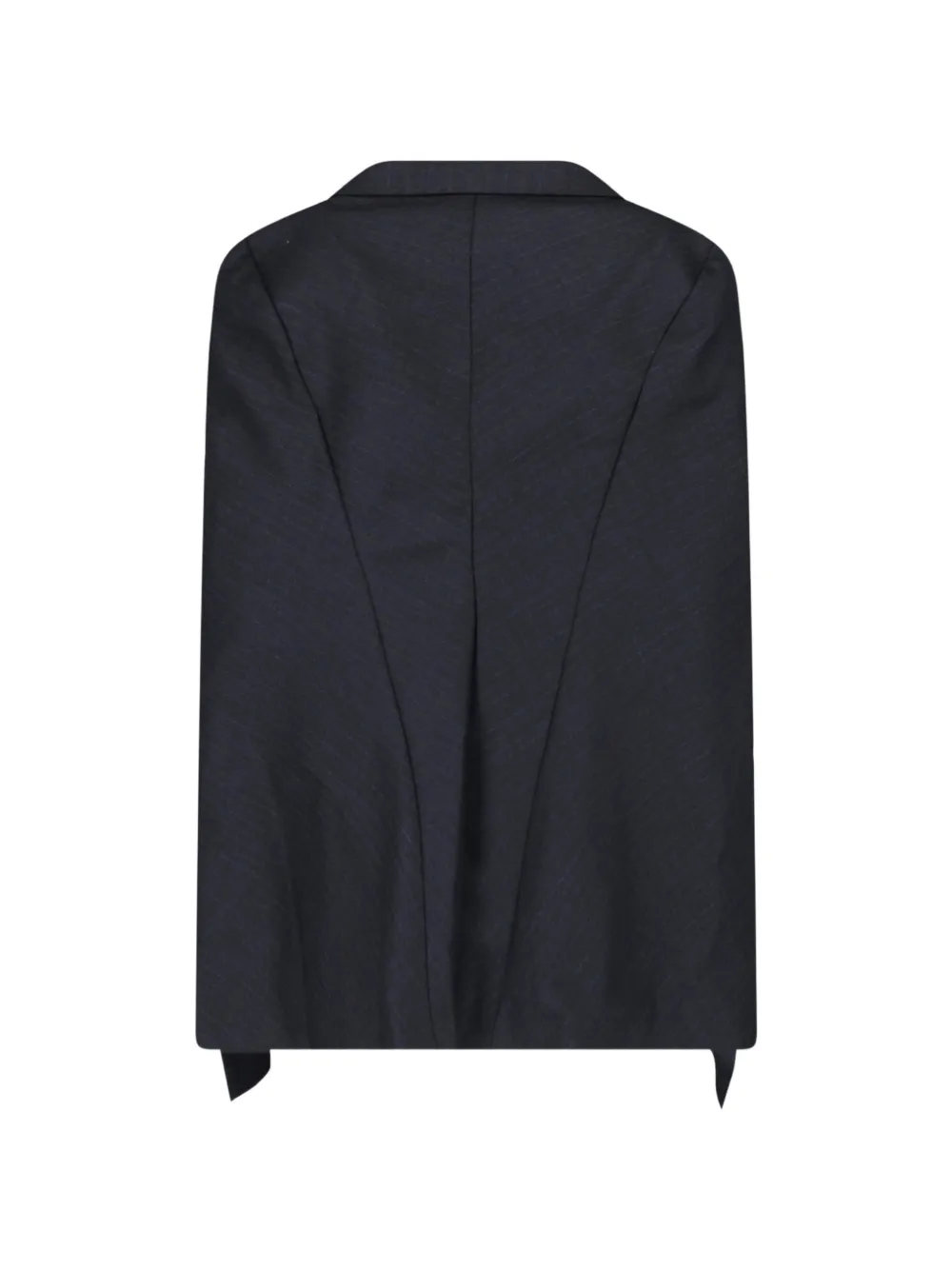 Junya Watanabe Pinstripe-pattern Cape-style Jacket in Grey, view 2