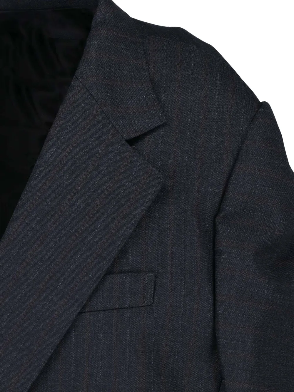 Junya Watanabe Pinstripe-pattern Cape-style Jacket in Grey, view 4