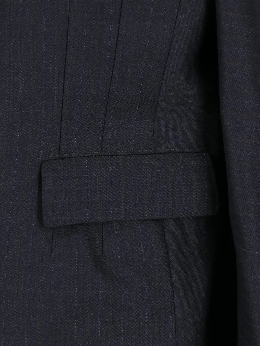 Junya Watanabe Pinstripe-pattern Cape-style Jacket in Grey, view 3