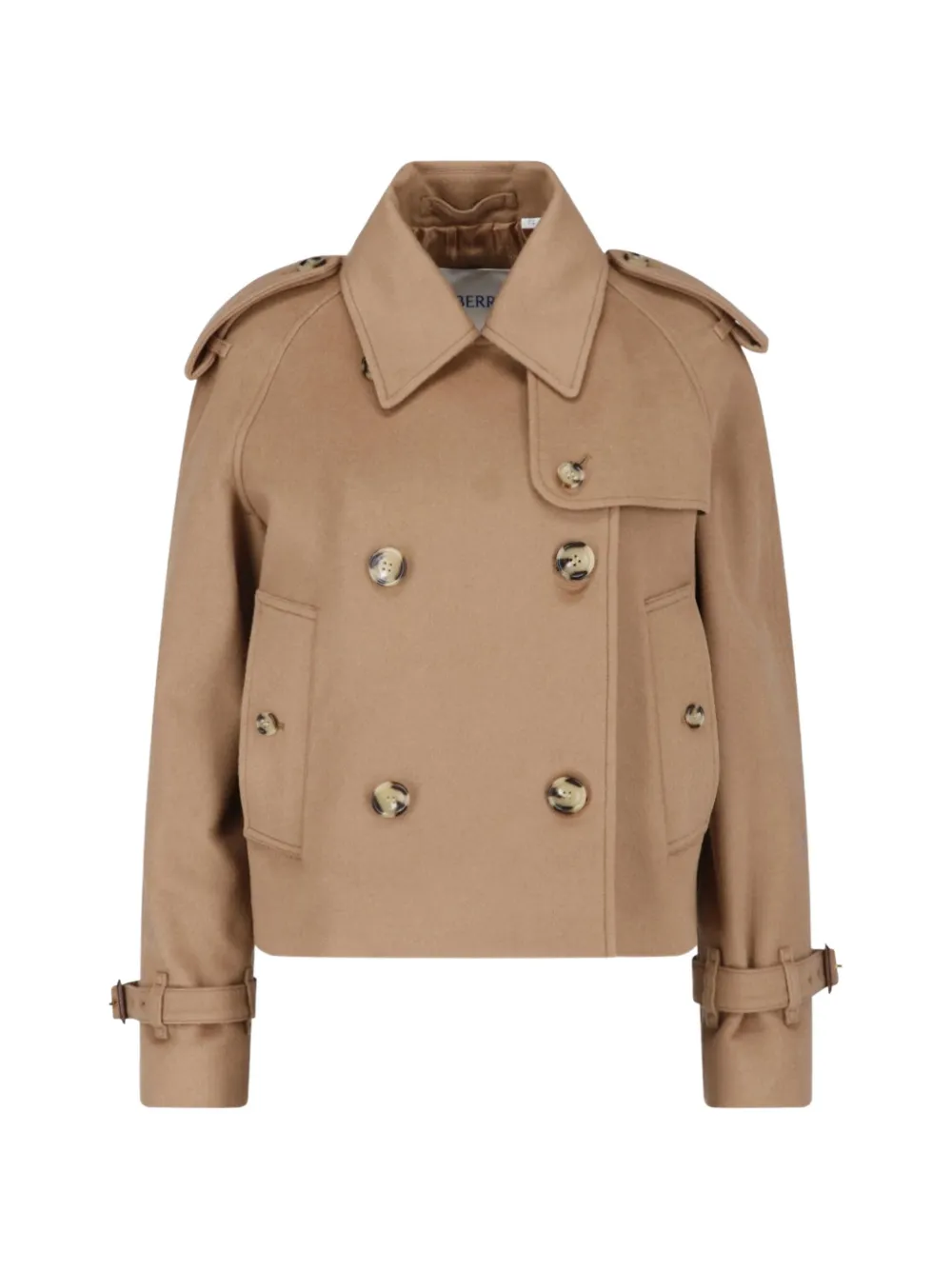Burberry cropped cashmere mayfair trench jacket - Toni neutri