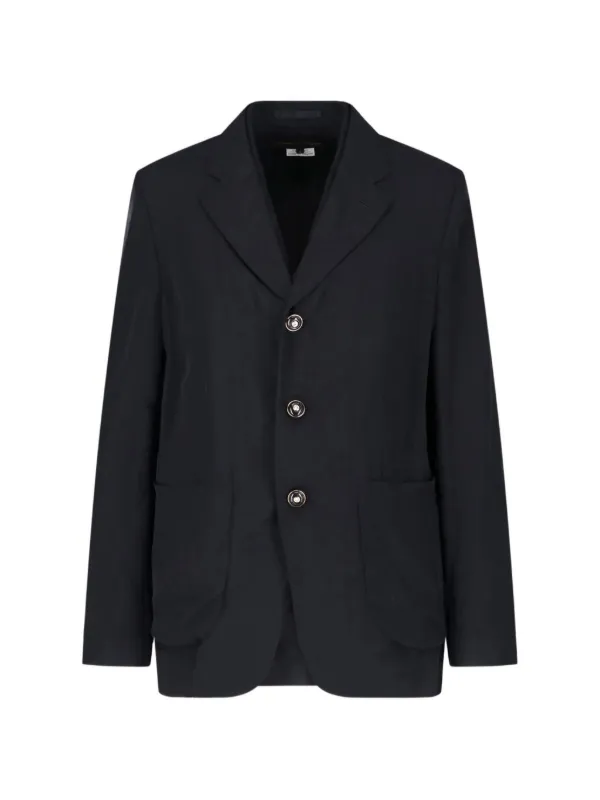 Comme des Garçons Layered Notched-lapel Blazer in Black