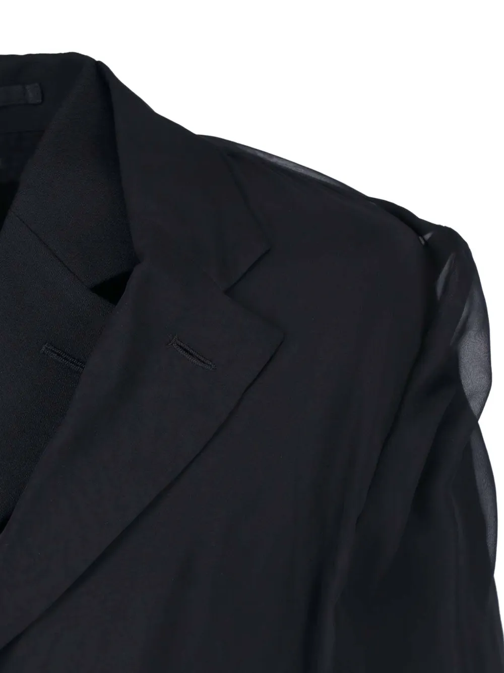 Comme Des Garçons Gelaagde blazer met gekerfde revers Zwart