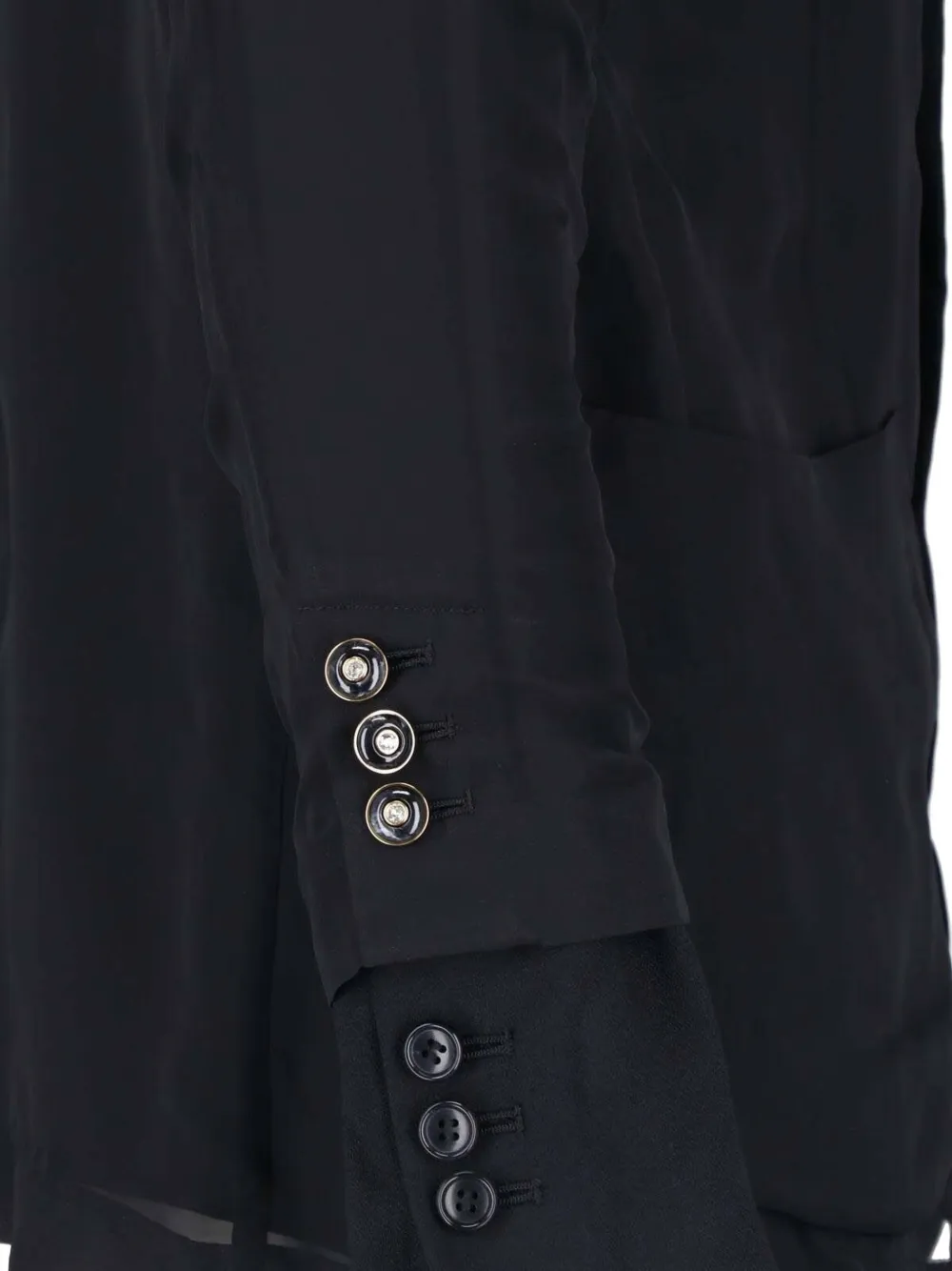 Comme Des Garçons Gelaagde blazer met gekerfde revers Zwart