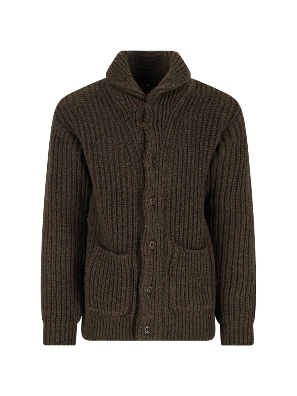 Polo Ralph Lauren wool-blend shawl cardigan - Marrone