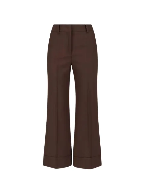 Incotex pressed-crease turned-up-hem trousers