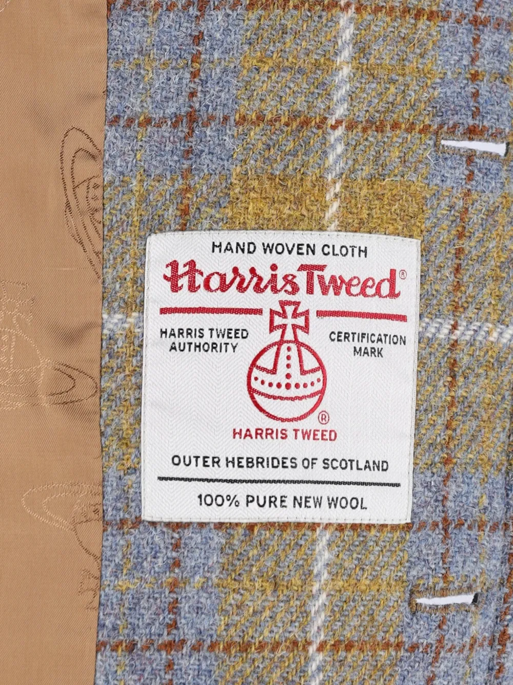 Vivienne Westwood Harris Tweed check coat Geel