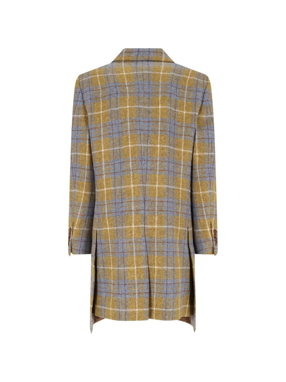 Vivienne Westwood Harris Tweed check coat Geel