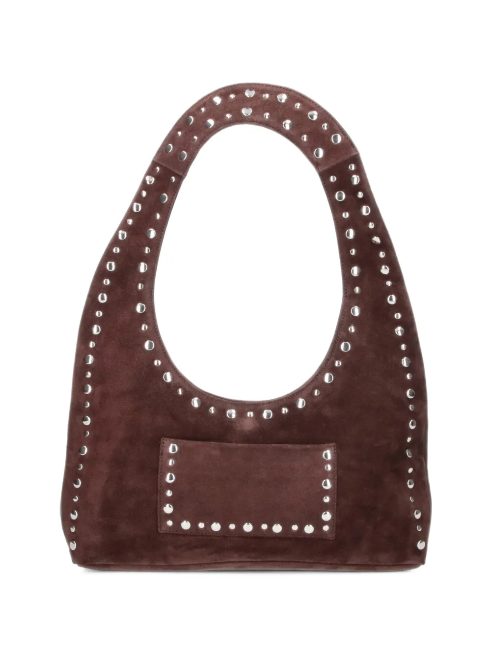Gimaguas Franca studded suede shoulder bag - Marrone