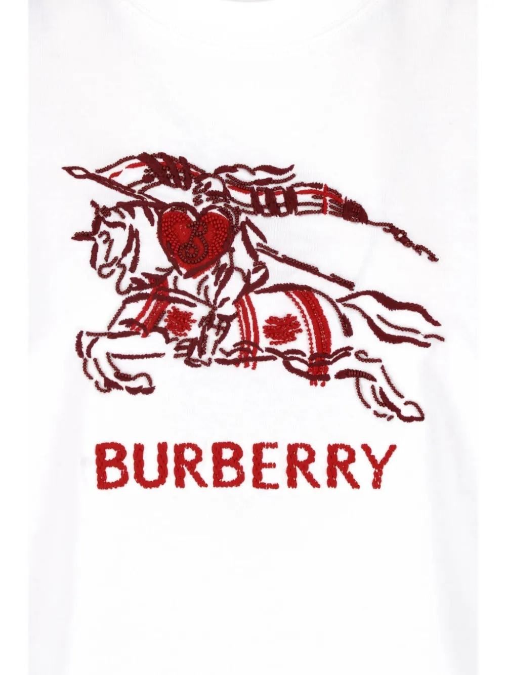 Burberry Heart Knight katoenen T-shirt Wit