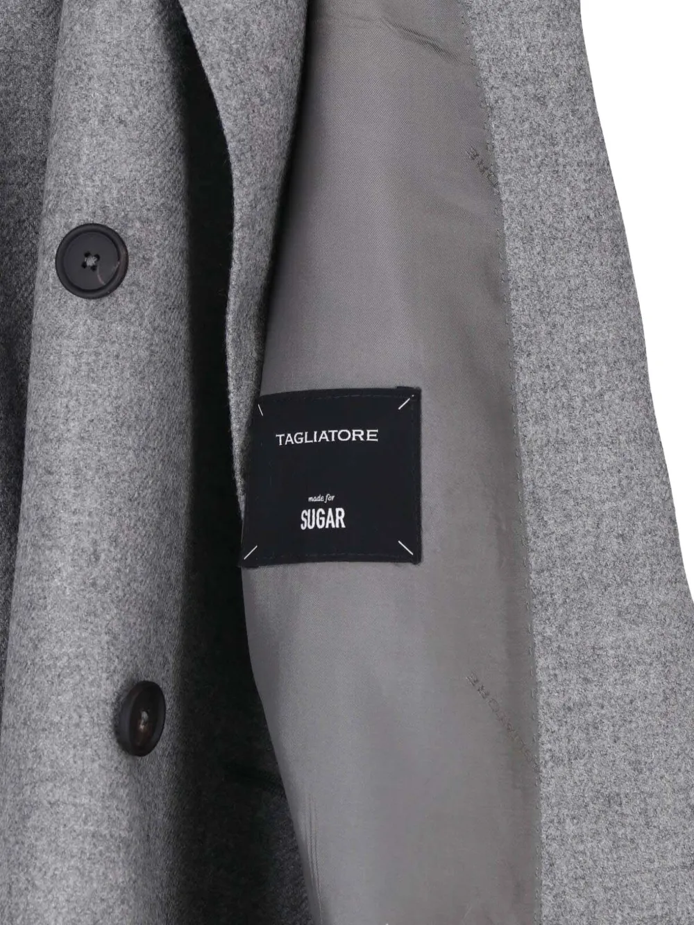 Tagliatore Jack met dubbele rij knopen en puntige revers Grijs
