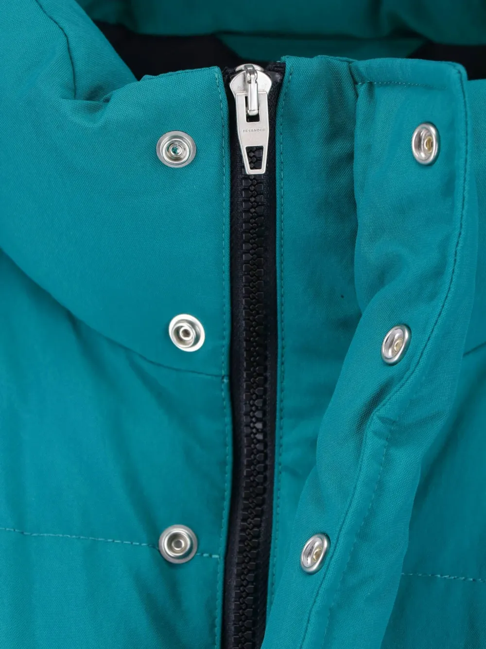 Jil Sander quilted high-neck jacket Blauw