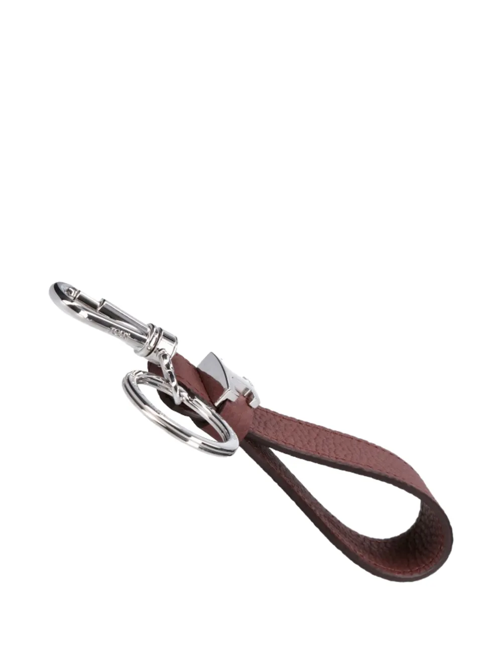 Tod's T Timeless leren sleutelhanger Bruin
