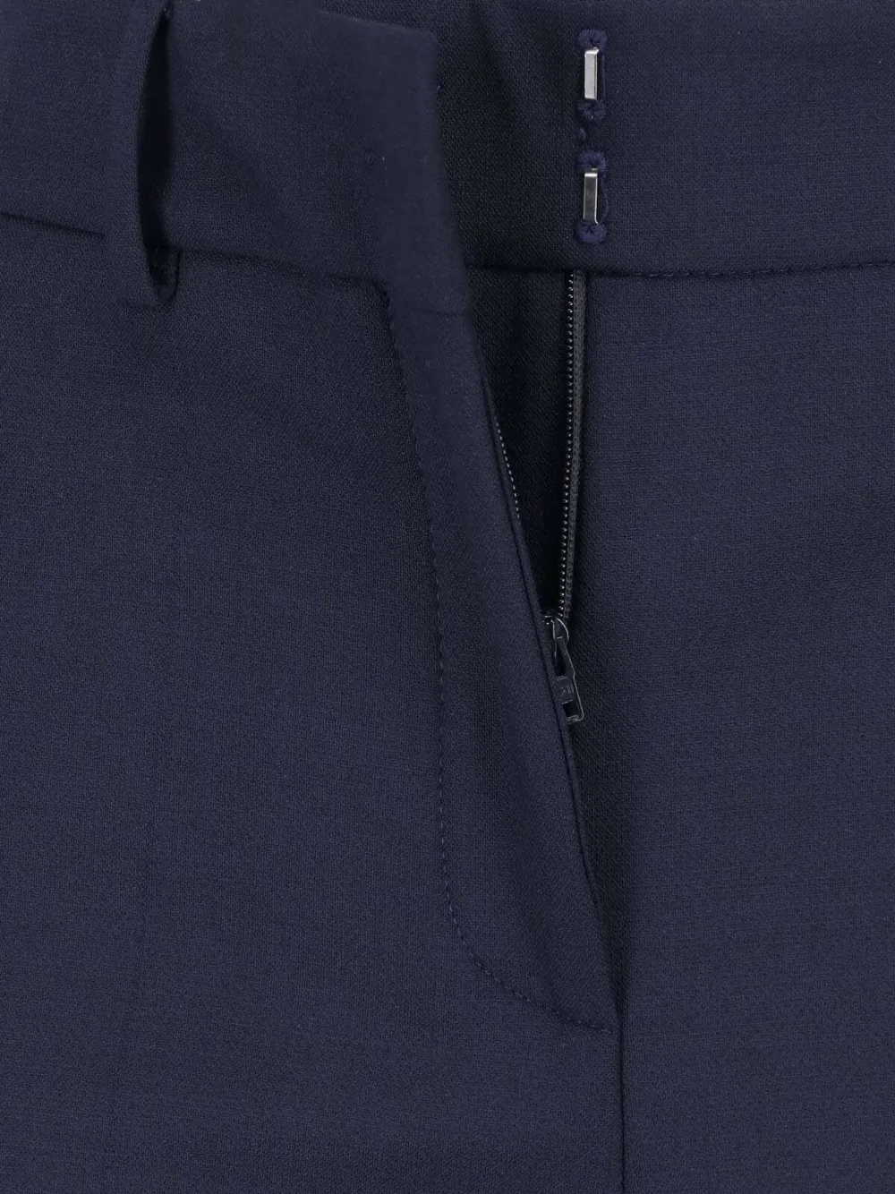 Incotex Plooibroek met omgeslagen pijpen Blauw